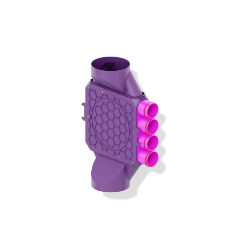 Jednomodulový priečny 200mm rozvádzač, 4x75mm + tesnenia modulu + tesnenia fi 75 4ks + spojovací materiál silný 4ks